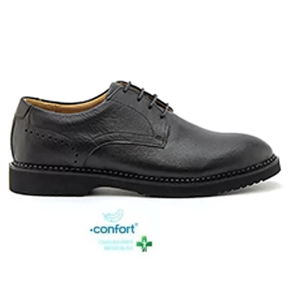 CHAUSSURE HOMME MEDICALE  CONFORT+ 122 NOIR  sandale médicale femme confortable Maroc